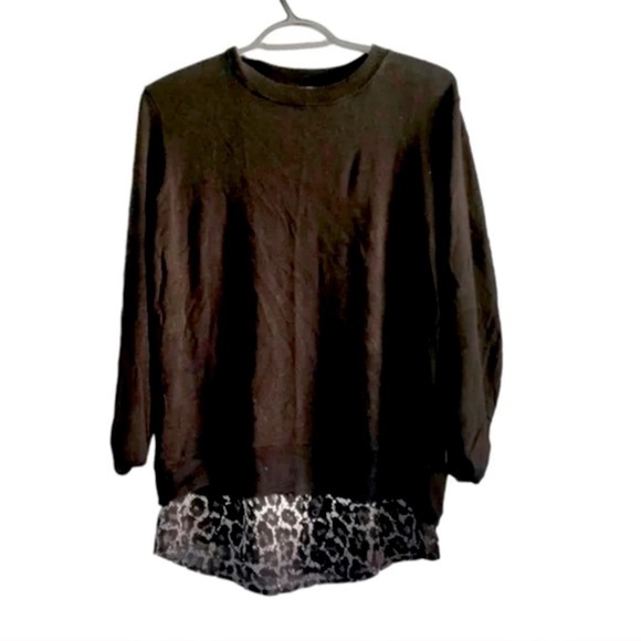 MICHAEL Michael Kors Black knit Added Hem Sweater size xs - Picture 1 of 7